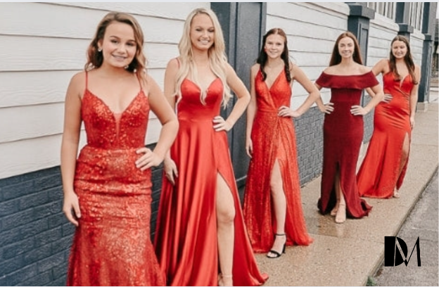 red prom dress